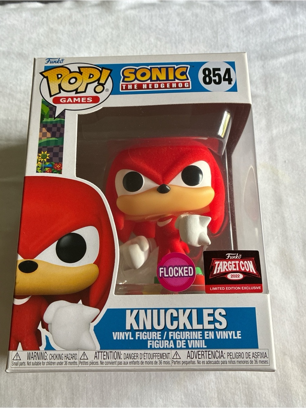 Funko Pop! Games Knuckles Flocked Vinyl Figure - Red